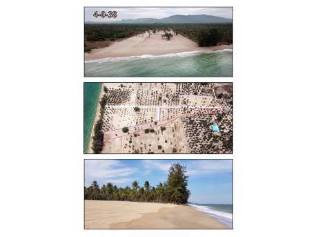 Land 4 rai for sale on the beach in Thap Sakae