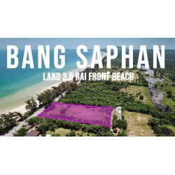 Terrain à vendre 5600 m² en face à la mer à Bang Saphan en Thailande