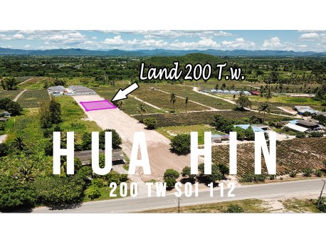 Land 100 T.w. for sale in Hua hin soi 112 (Thung yao)