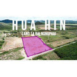 Land for sale 14 rai in Hua hin (Nongphai) in Thailand