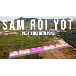 Plot 1 rai with waterway in Sam roi yot in Thailand