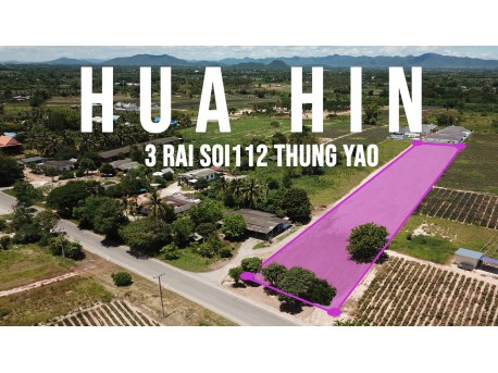 Terrain 3 rai 159 T.W. à vendre à Hua hin soi 112 (Thung yao)