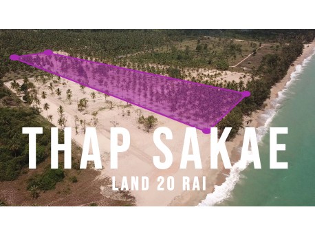 Terrain 20 rai bord de mer à vendre a Thap Sakae