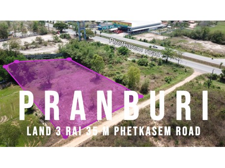 Land 3 rai for sale in Pranburi 35 M from Phetkasem road