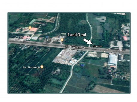 Terrain 3 Rai 35 m de Phetkasem à vendre à Pranburi