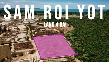 Land 4 rai in Sam roi yot in Thailand